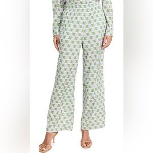 English Factory Green and White Floral Maxi Skirt
